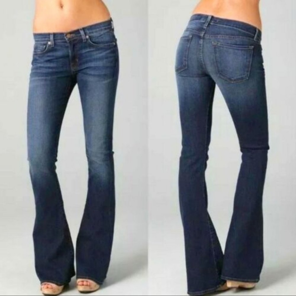 J BRAND Martini Flare jeans cut#15321 Pacifica wash stretch denim 27x36.5L TALL